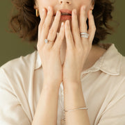 Balto aukso apyrankė su deimantais (0.63 ct)