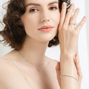 Balto aukso apyrankė su deimantais(1,03 ct)