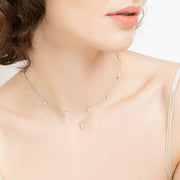 Rožinio aukso pakabukas su briliantais E (0,04 ct)