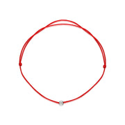 Raudono siūlo apyrankė su 0,03 ct deimantu